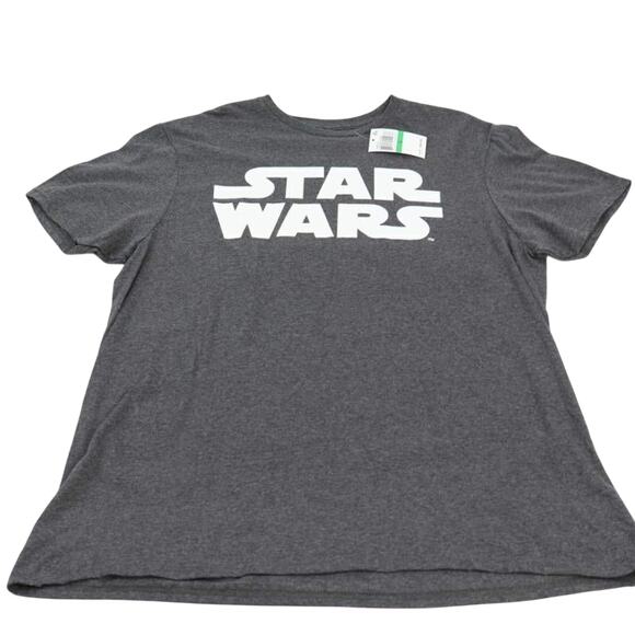Star Wars Episodes Mens Graphic T-Shirt Gray White Heathered Crew Neck Tee L New - Picture 1 of 8